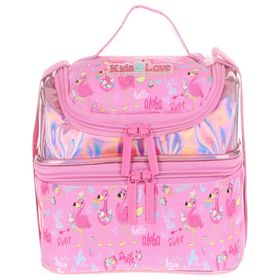 Kaukko L7095 Kids Love Ayna Taş Flamingo Beslenme Çantası