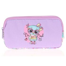Kaukko L8101 Pullu Rugan Owl Kids Love 3 Bölmeli Kalem Çantası