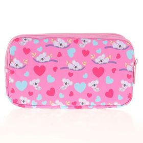 Kaukko L8102 Pullu Rugan Koala Kids Love 3 Bölmeli Kalem Çantası