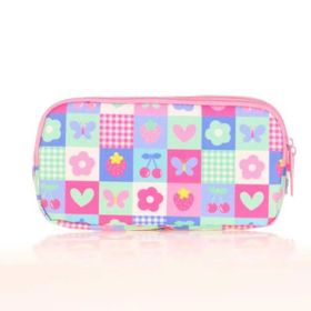 Kaukko L8149 Paterned Love Pembe Kids 3 Bölmeli Kalem Çantası