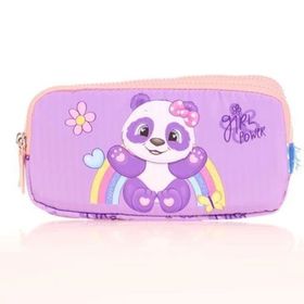 Kaukko L8154 Toys Panda Lila Kids 3 Bölmeli Kalem Çantası
