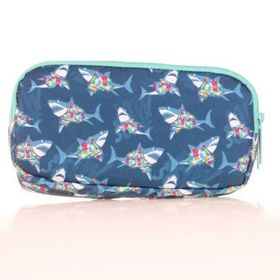 Kaukko L8167 Fast Shark Mavi Kids 3 Bölmeli Kalem Çantası