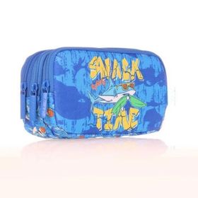 Kaukko L8172 Fast Snack Time Mavi Kids 3 Bölmeli Kalem Çantası
