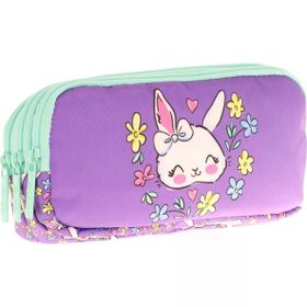 Kaukko L8242 Kids Plush Bunny 3 Bölmeli Kalem Çantası