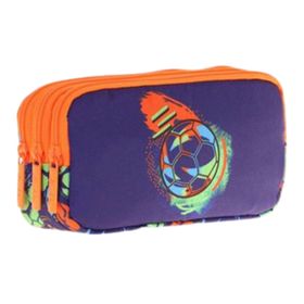 Kaukko L8269 Kids 3 Bölmeli Rubber Football Kalem Çantası