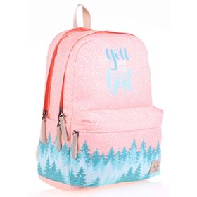 Kaukko Layer Pembe Yeşil Okul Sırt Çantası