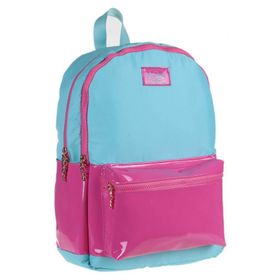Kaukko Rugan Leather Turkuaz Pembe Okul Çantası