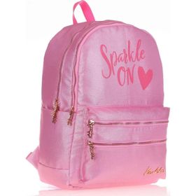 Kaukko Simli Kumaş Sparkle Pembe Okul Sırt Çantası