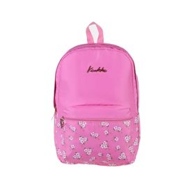 Kaukko Soft Floral Pembe Çiçekli Okul Sırt Çantası