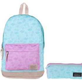 Kaukko Wichlight Mavi Mor Flamingo Okul ve Günlük Sırt Çantası