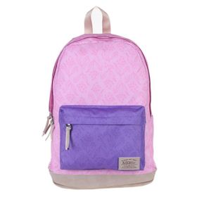 Kaukko Wichlight Pembe-Mor Çiçek Desenli Okul Ve Günlük Sırt Çantası