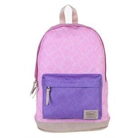 Kaukko Wichlight Pembe-Mor Çiçek Desenli Okul Ve Günlük Sırt Çantası
