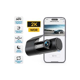 Kawa D6 2K 1440P WiFi Araç Kamerası 145 Derece Geniş Açı WDR Ön Kamera