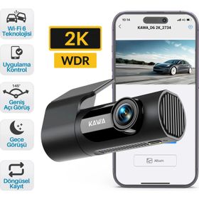 Kawa D6 2K 1440P WiFi Araç Kamerası 145 Derece Geniş Açı WDR Ön Kamera