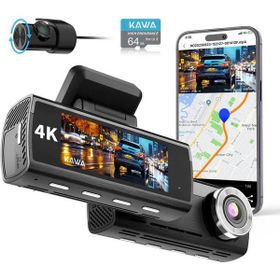 Kawa D8 4K 1080P Sony Starvis Sensörlü 2 Kameralı Ön Arka Türkçe Wi-Fi Gps'li Araç Kamerası