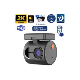 Kawa Mini 3 32 GB GeN2 2K 1296P WiFi 145 Derece Geniş Açı Gece Görüşlü Hafıza Kartlı Akıllı Araç Kamerası