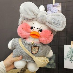 Kawaii Karikatür Lalafanfan 30 cm Kırmızı Ördek Peluş Doğum Günü Armağanı
