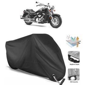 Kawasaki VN 1600 Arka Çanta Uyumsuz Ultra Kalın Su Geçirmez Motor Brandası