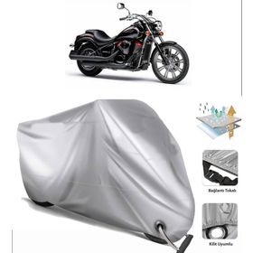 Kawasaki VN 900 Arka Çanta Uyumsuz Ultra Kalın Su Geçirmez Motor Brandası