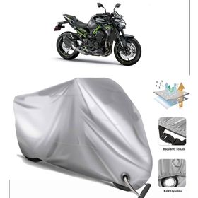 Kawasaki Z 900 Turuncu Reflektörlü Gri Motosiklet Brandası
