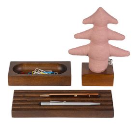 Kayigo Woody Pembe Çam Üçlü Set Organizer