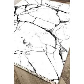 Kaymaz Taban Dijital Baskı Kadife Crack Wall Beyaz 180x280 cm Salon Halı