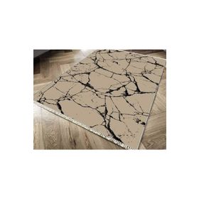Kaymaz Taban Dijital Baskı Kadife Crack Wall Kahve 180x280 cm Salon Halı