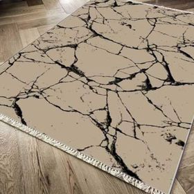 Kaymaz Taban Dijital Baskı Kadife Crack Wall Kahve 180x280 cm Salon Halı