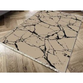 Kaymaz Taban Dijital Baskı Kadife Crack Wall Kahve 180x280 cm Salon Halı
