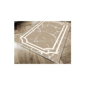 Kaymaz Taban Dijital Baskı Kadife Linear Stone Kahve 180x280 cm Salon Halı