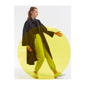 Kayra KA-B23-14024 Siyah Çıtçıtlı Spor Kadın Trençkot