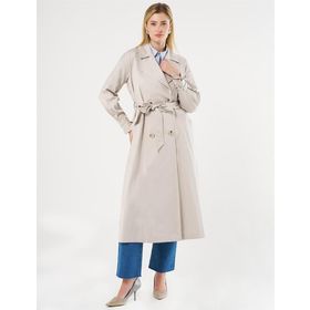 Kayra KA-B25-14019 Düğmeli Taş Kruvaze Trençkot