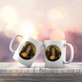 KB242 Lana Del Rey Mona Lisa Baskılı Fincan Kupa Bardak