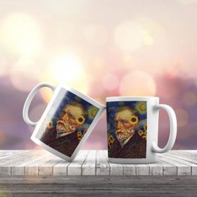 KB245 Çiçek Sakal Vincent Van Gogh Baskılı Fincan Kupa Bardak