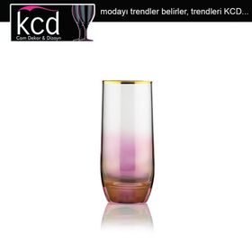 Kcd 6 Parça Bolero Pembe Dekor Meşrubat Bardak