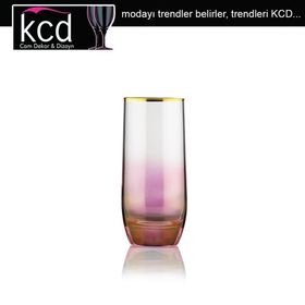 Kcd 6 Parça Bolero Pembe Dekor Meşrubat Bardak