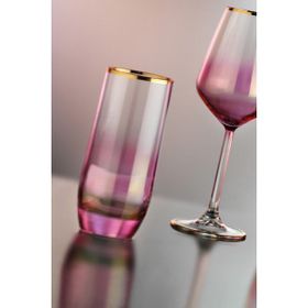 Kcd 6 Parça Bolero Pembe Dekor Meşrubat Bardak