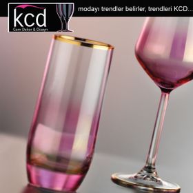 Kcd 6 Parça Bolero Pembe Dekor Meşrubat Bardak
