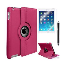 Kea Apple iPad Air 2 iPad 6 360 Derece Dönebilen Standlı Pembe Kılıf