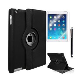 Kea Apple iPad Air iPad 5 360 Derece Dönebilen Standlı Siyah Kılıf