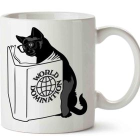 Kedi Kitap Okuyan Kedi Kupa Bardak