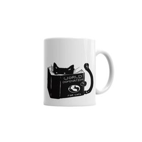 Kedi Kitap Okuyan Kedi Kupa Bardak