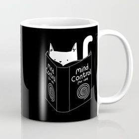 Kedi Kitap Okuyan Kedi Kupa Bardak