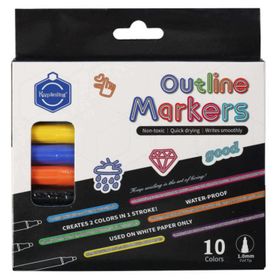 Keep Smiling LBK-0001 Outline Marker 1 mm 10'lu Dekoratif Kalem Seti