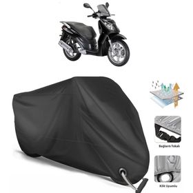 Keeway Outlook 150 Siyah Arka Çanta Uyumsuz Ultra Kalın Su Geçirmez Motor Brandası