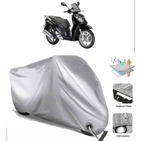Keeway Outlook 150 Siyah Arka Çanta Uyumsuz Ultra Kalın Su Geçirmez Motor Brandası