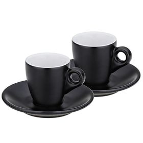 Kela 12750 2'li Set Siyah 50 ml Mattia Espresso Fincan