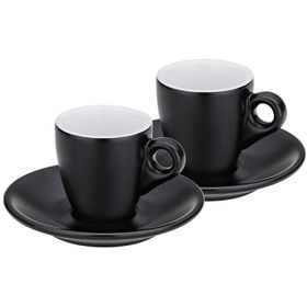 Kela 12750 2'li Set Siyah 50 ml Mattia Espresso Fincan
