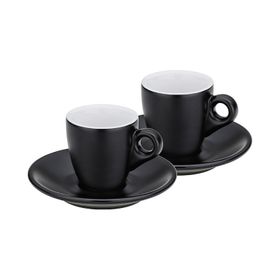 Kela 12750 2'li Set Siyah 50 ml Mattia Espresso Fincan