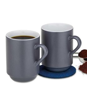Kela 12757 2'li Set Gri 300 ml Mattia Kupa